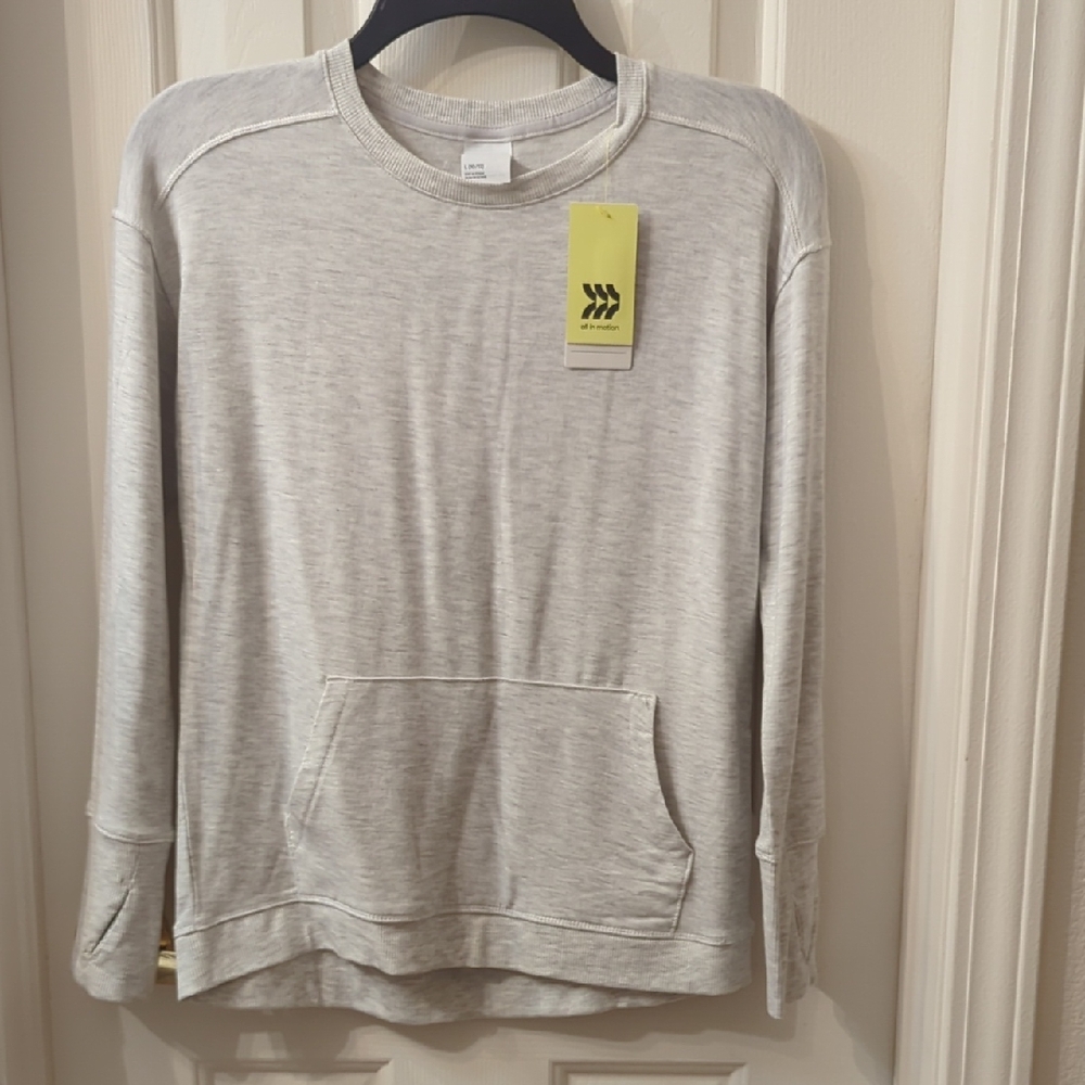 Small‎ All in Motion Heather Gray Long Sleeve Top